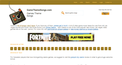Desktop Screenshot of gamethemesongs.com